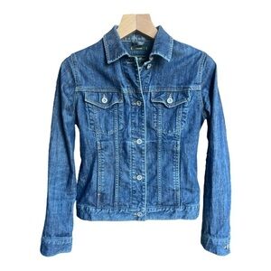 Eddie Bauer Stretch Women’s Dark Wash Denim Jean Jacket, Size XS